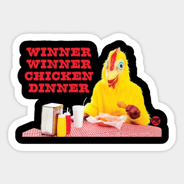 chicken dinner Sticker by toddgoldmanart